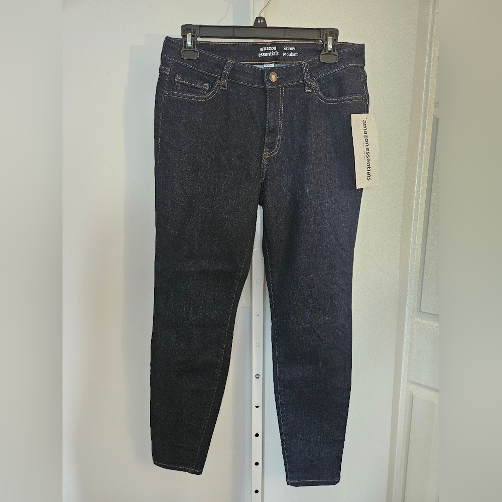 Amazon Essentials Skinny Moulant Dark Jeans 10 Short